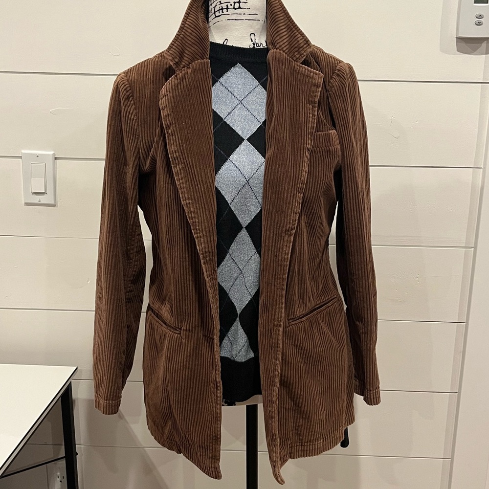 Newport News Brown Corduroy Blazer